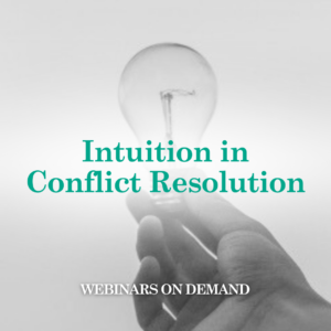 WOD: Intuition in Conflict Resolution